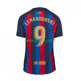 Camisolas de futebol FC Barcelona Lewandowski 9 Equipamento Principal 2022/23 Manga Curta